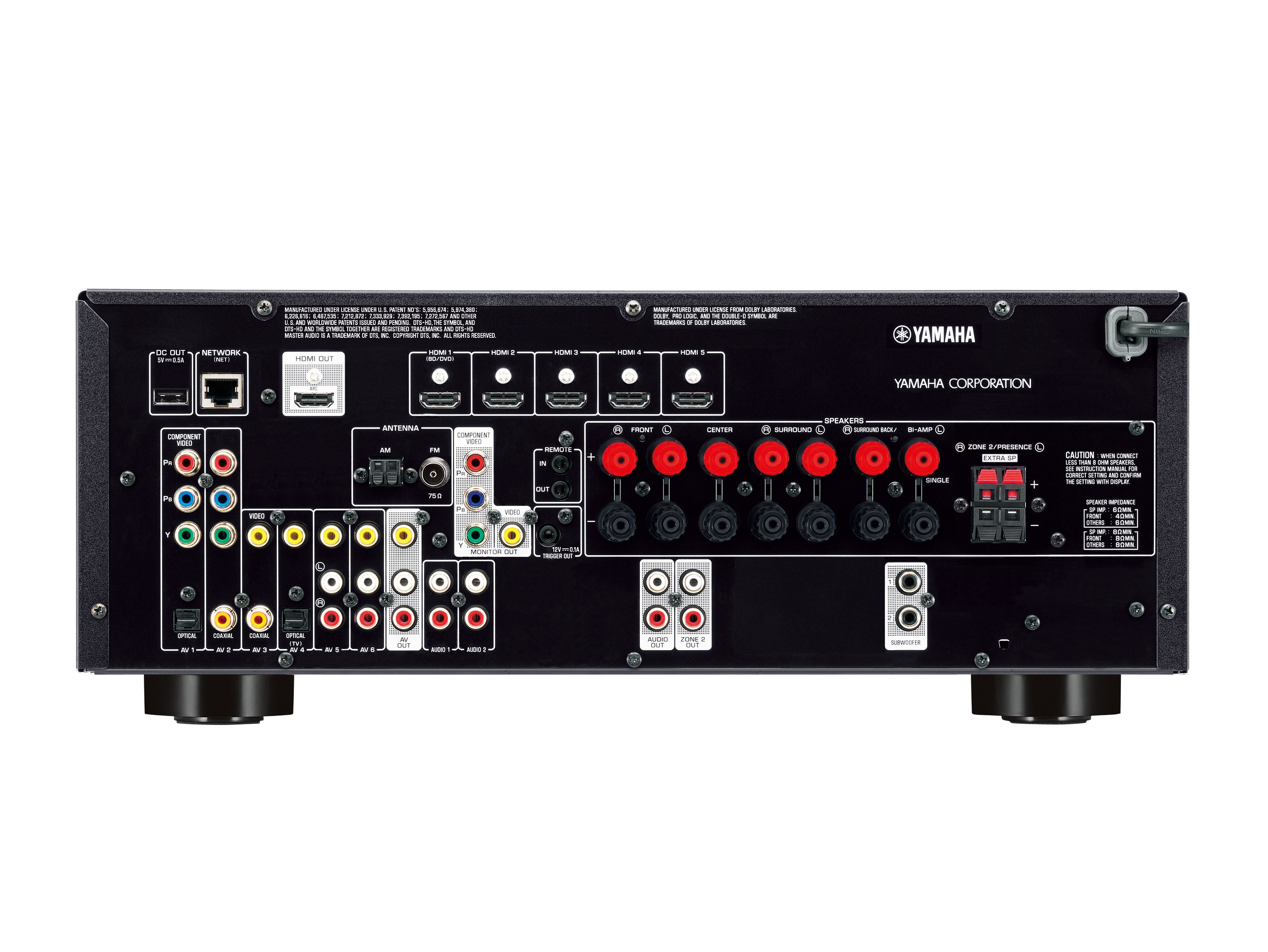 Yamaha AV Receivers RX-V673 | Specs4Audio